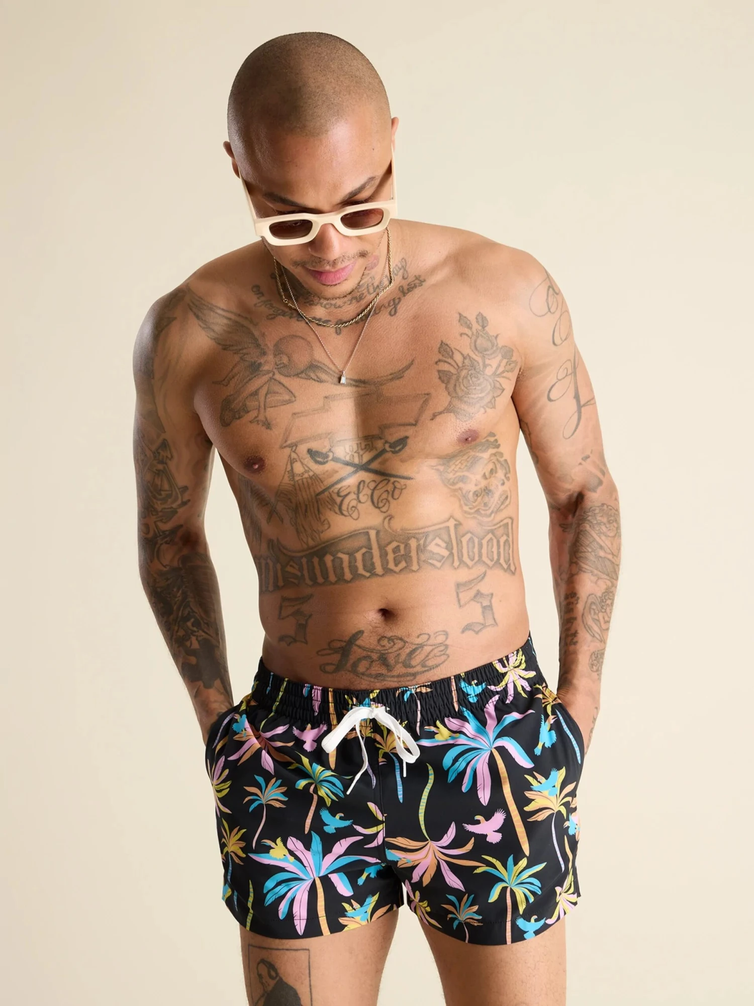 The Black Light Nights 4" (Classic Swim Trunk)