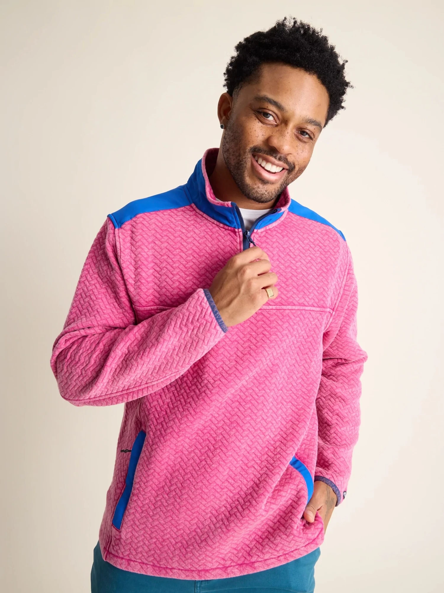 The Let Me Pink (Quilted Quarter-Zip) 2 The Let Me Pink (Quilted Quarter-Zip) - Image 2