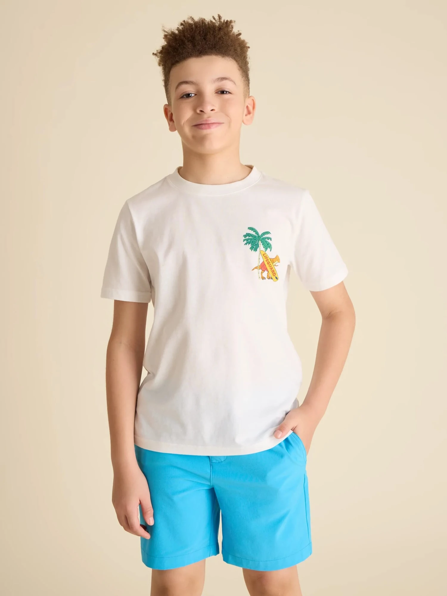 The Lifeguard Dino (Boys Non Pocket T-Shirt) 1 The Lifeguard Dino (Boys Non Pocket T-Shirt)