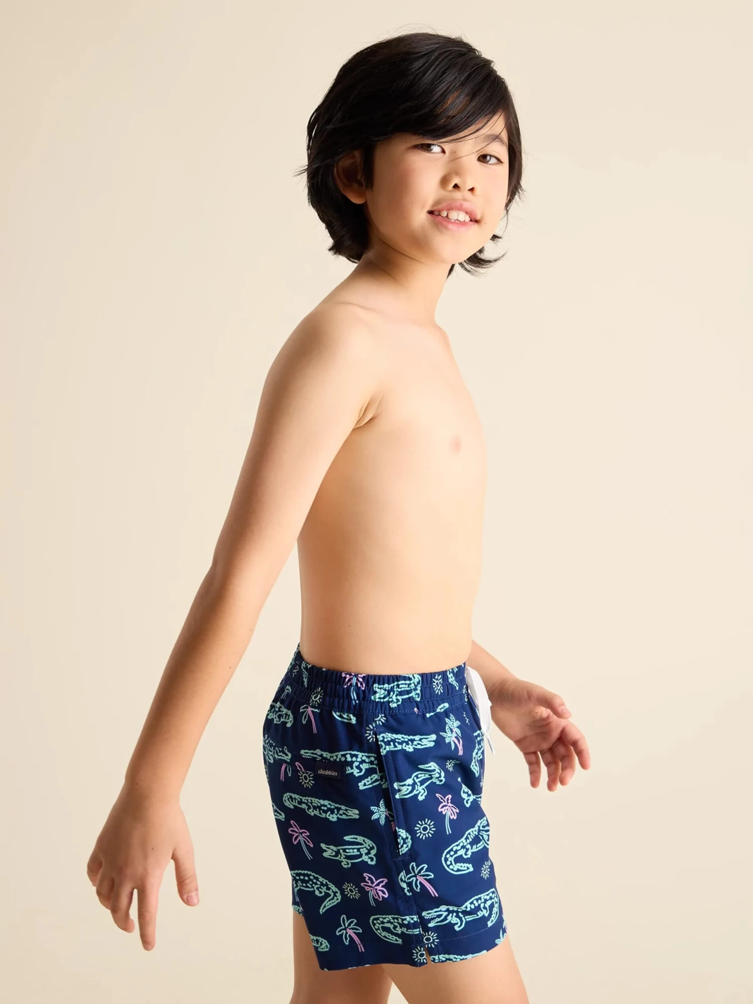 The Neon Glades (Boys Lined Classic Swim Trunk- Shorter) 3 The Neon Glades (Boys Lined Classic Swim Trunk- Shorter) - Image 3