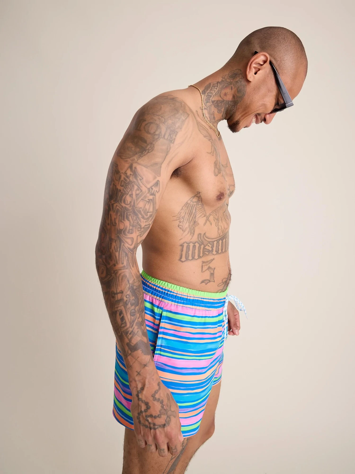 The Rainbow Statics 4" (Classic Swim Trunk) 3 The Rainbow Statics 4" (Classic Swim Trunk) - Image 3