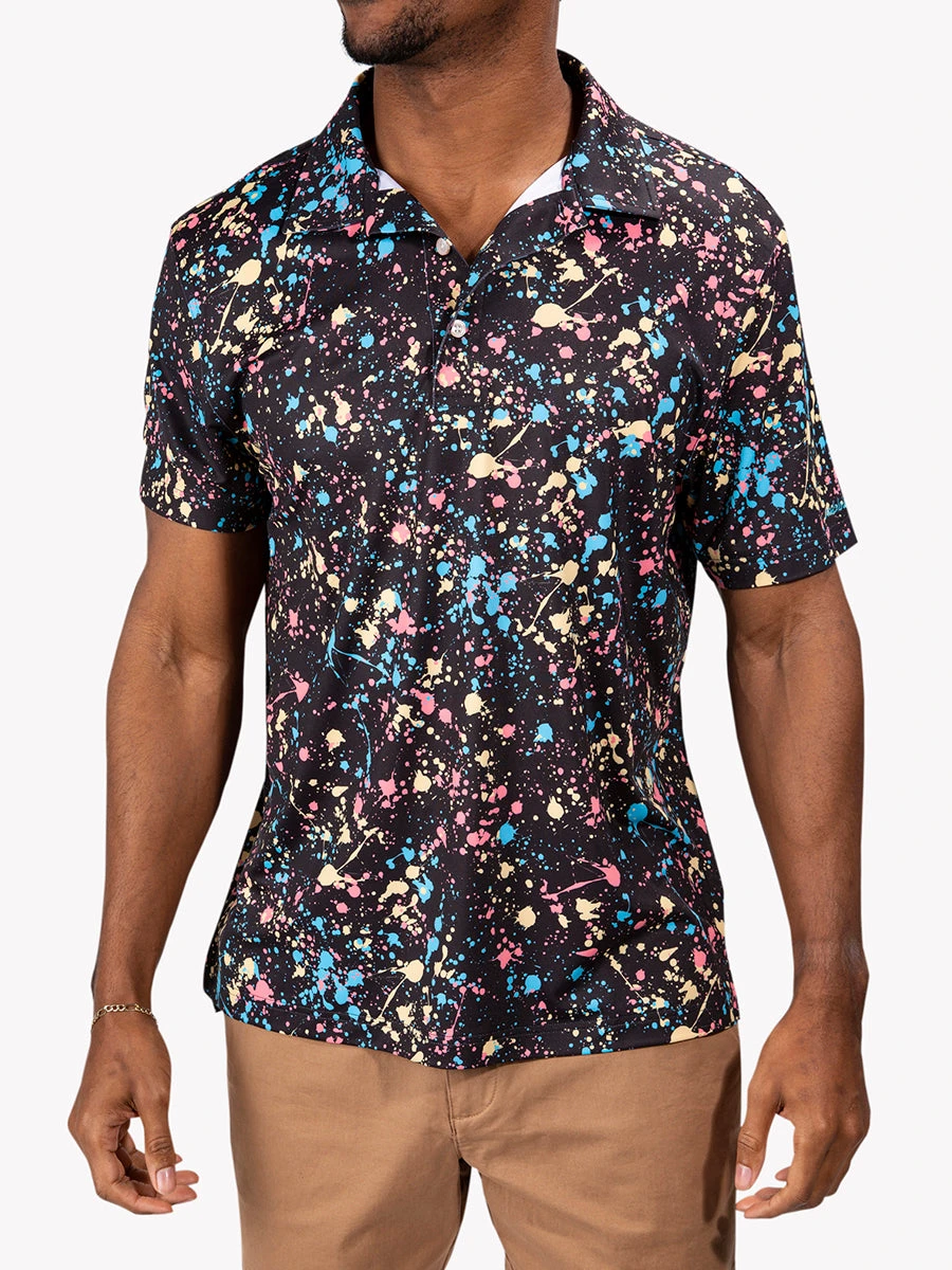 Performance Polo (Paint Drips) 2 Performance Polo (Paint Drips) - Image 2