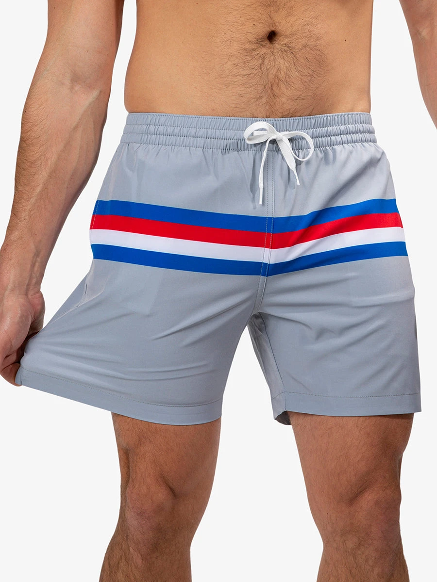 The Red White And Whose Mans 5.5" (Lined Classic Swim Trunk) 3 The Red White And Whose Mans 5.5" (Lined Classic Swim Trunk) - Image 3