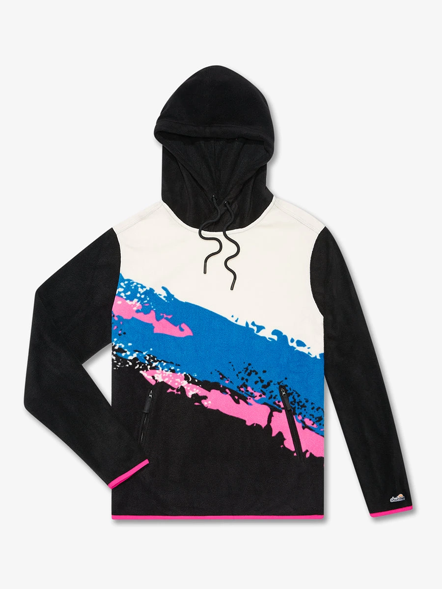 Low-Pile Fleece Hoodie (Retro Splash) 1 Low-Pile Fleece Hoodie (Retro Splash)