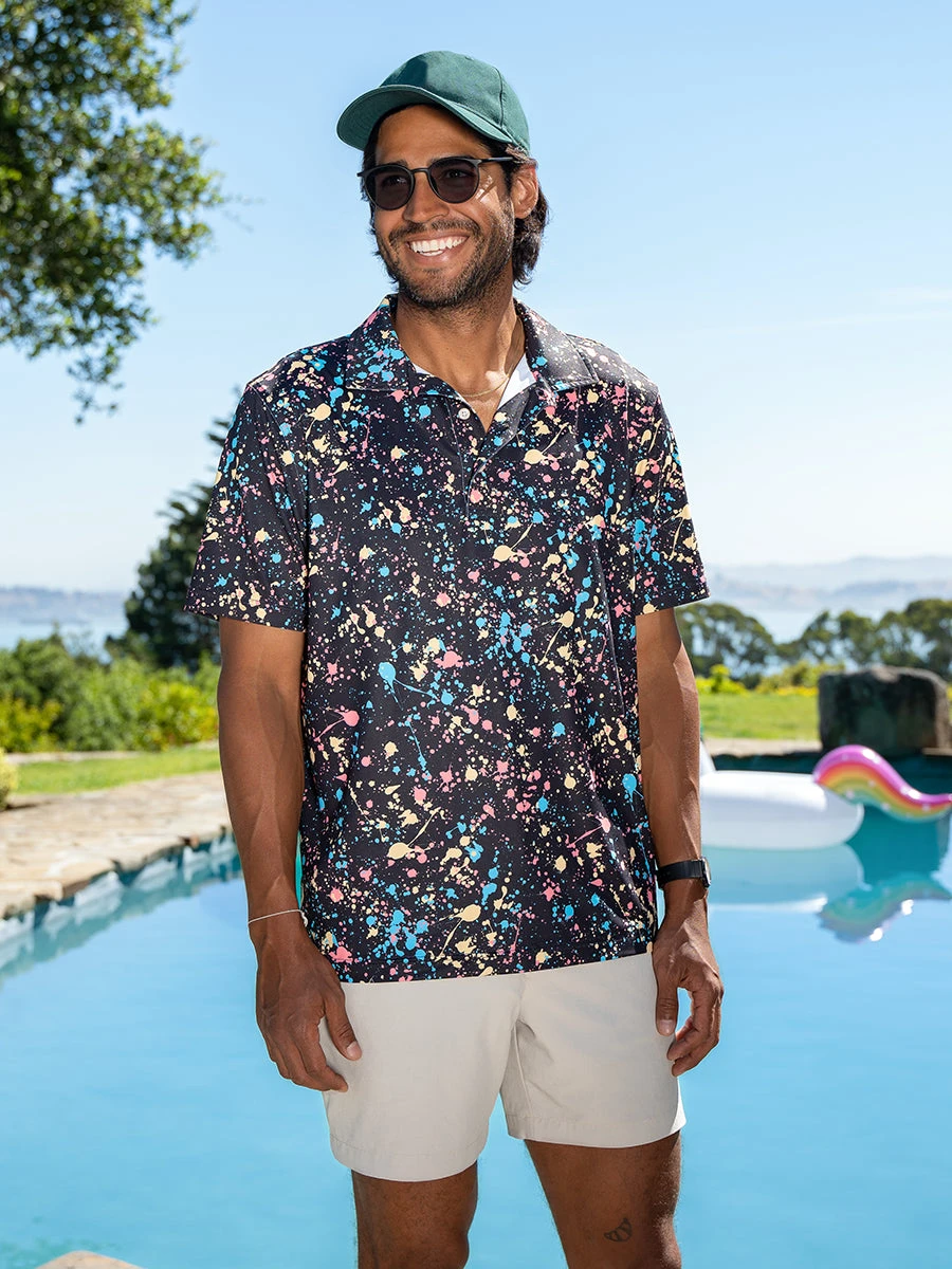 Performance Polo (Paint Drips) 1 Performance Polo (Paint Drips)