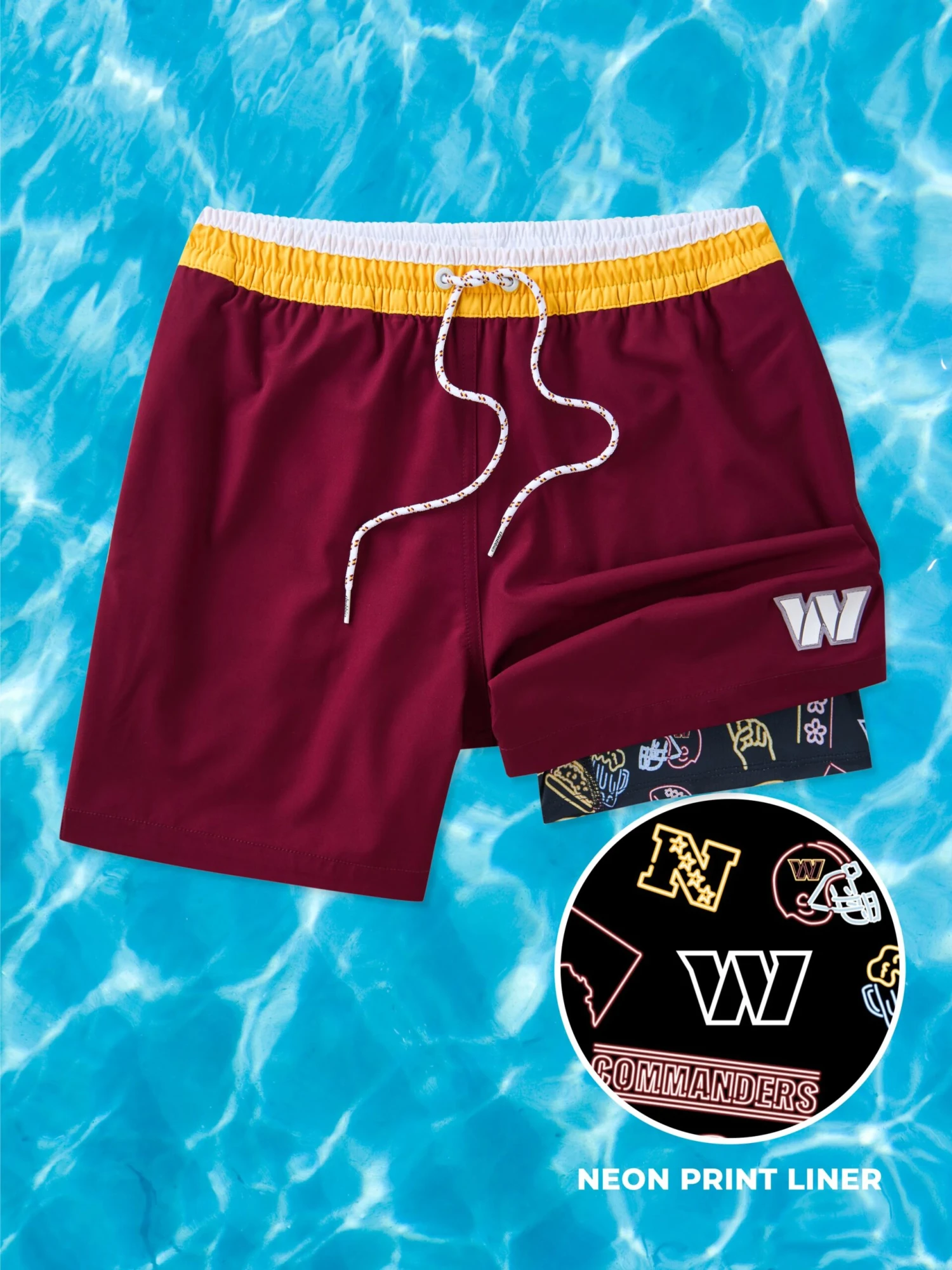 The Commanders 5.5" (NFL Classic Lined Swim Trunks) 1 The Commanders 5.5" (NFL Classic Lined Swim Trunks)