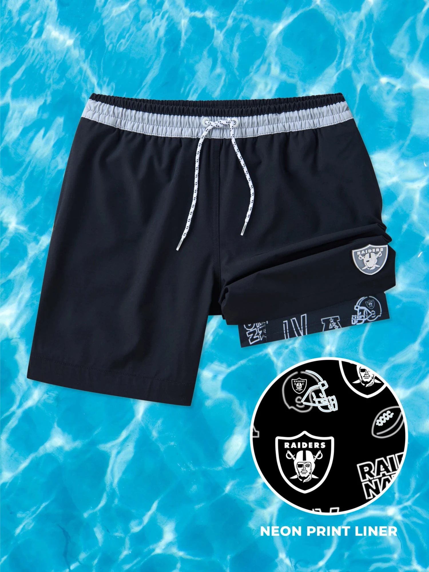The Raiders 5.5" (NFL Classic Lined Swim Trunks) 1 The Raiders 5.5" (NFL Classic Lined Swim Trunks)