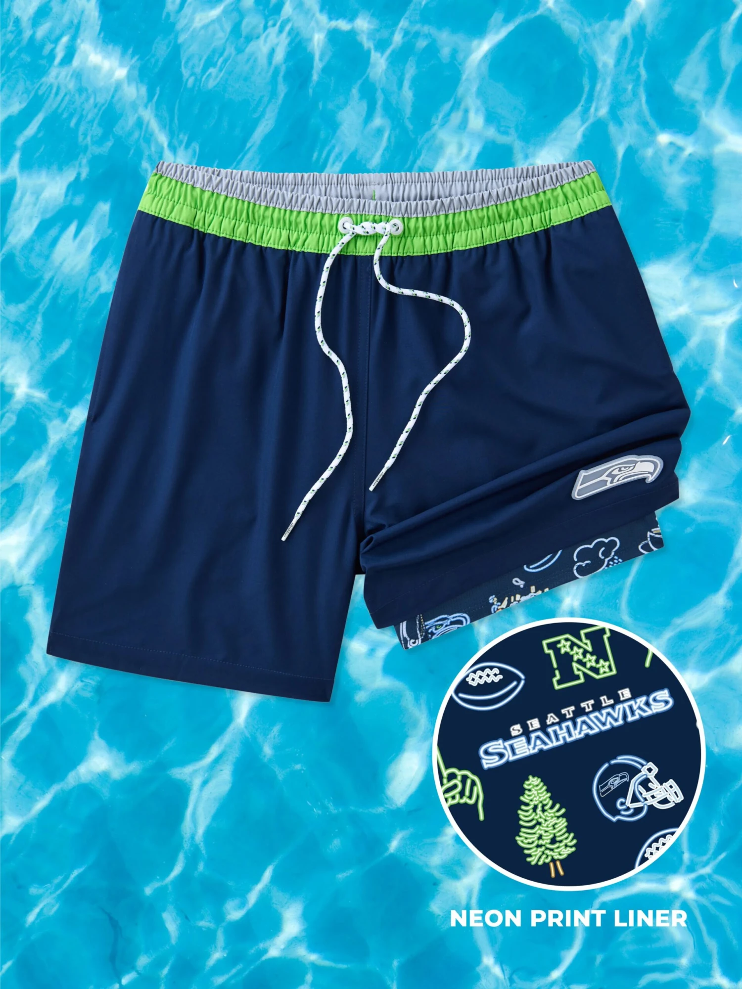 The Seahawks 5.5" (NFL Classic Lined Swim Trunks) 1 The Seahawks 5.5" (NFL Classic Lined Swim Trunks)