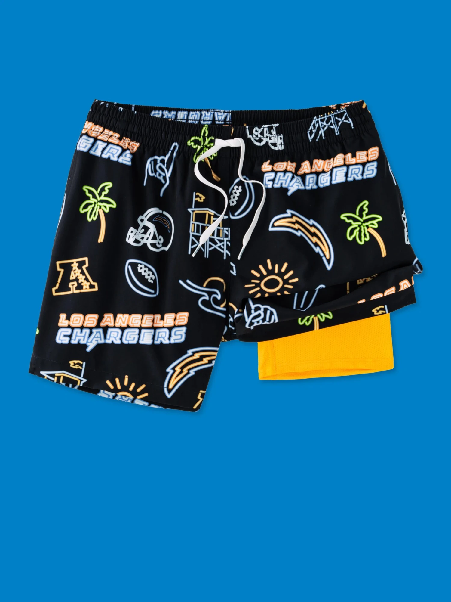 The Neon Chargers 5.5" (NFL Classic Lined Swim Trunks) 1 The Neon Chargers 5.5" (NFL Classic Lined Swim Trunks)