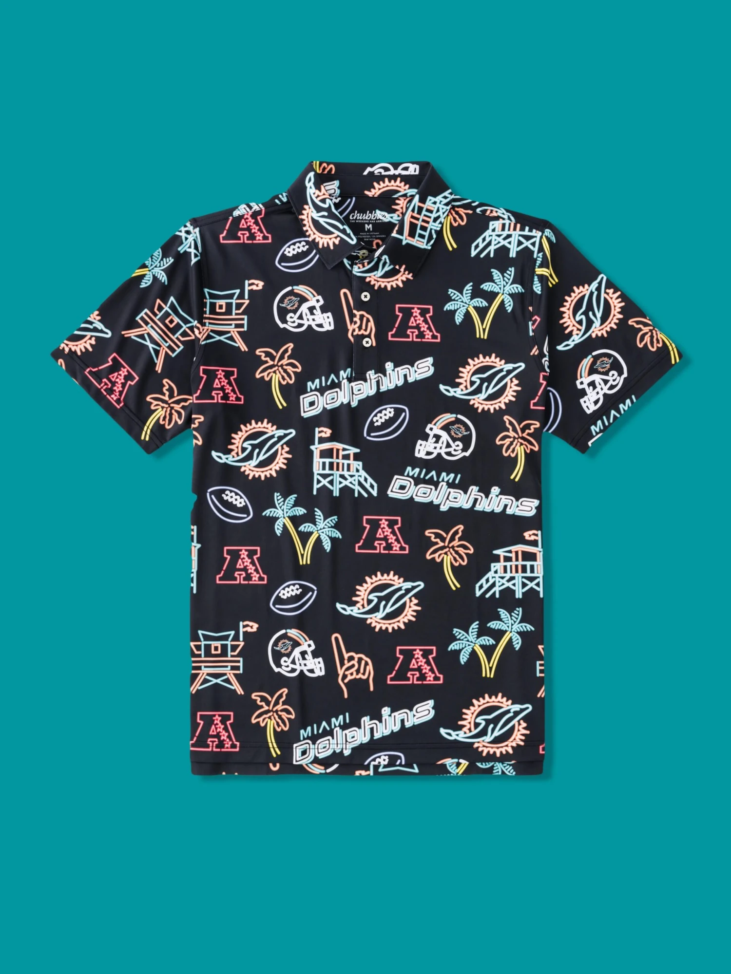 The Neon Dolphins (NFL Performance Polo) 1 The Neon Dolphins (NFL Performance Polo)