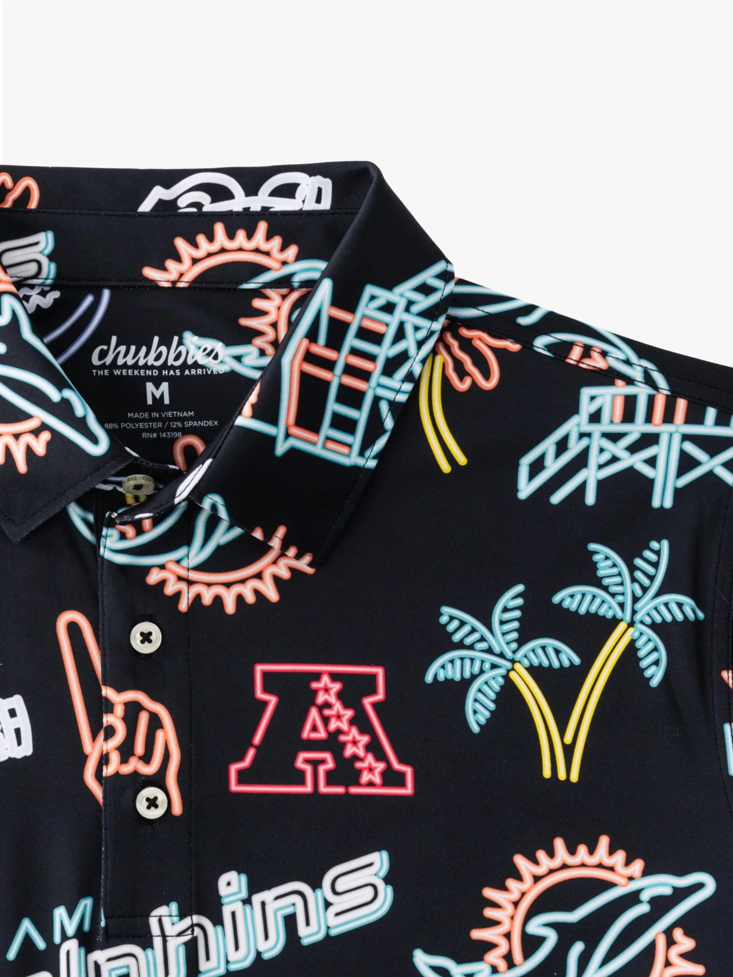 The Neon Dolphins (NFL Performance Polo) 2 The Neon Dolphins (NFL Performance Polo) - Image 2