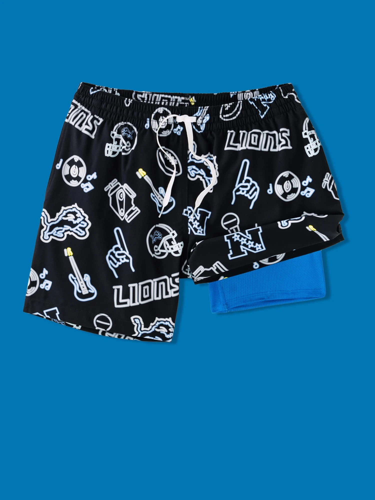 The Neon Lions 5.5" (NFL Classic Lined Swim Trunks) 1 The Neon Lions 5.5" (NFL Classic Lined Swim Trunks)