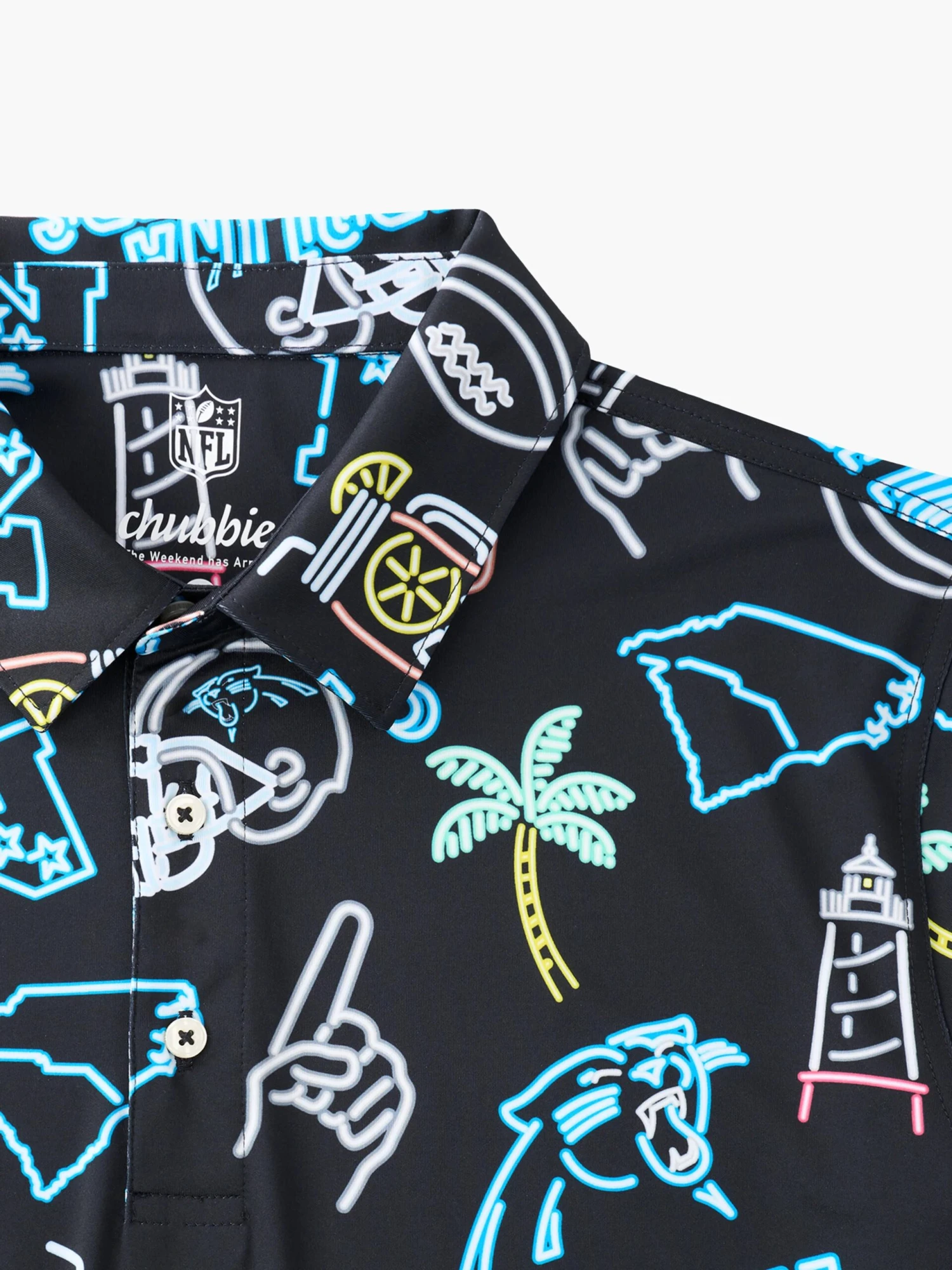 The Neon Panthers (NFL Performance Polo) 2 The Neon Panthers (NFL Performance Polo) - Image 2