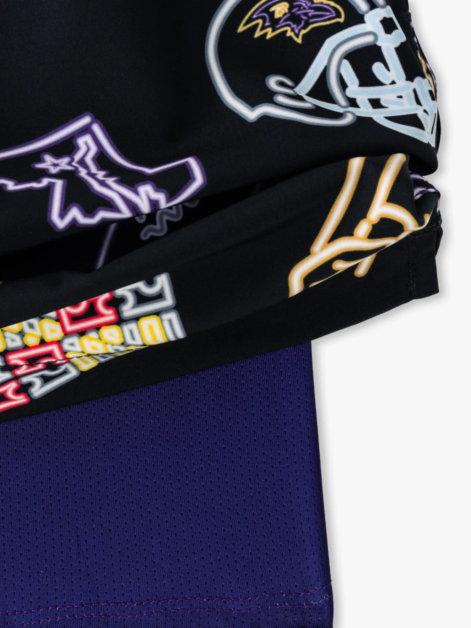 The Neon Ravens 5.5" (NFL Classic Lined Swim Trunks) 2 The Neon Ravens 5.5" (NFL Classic Lined Swim Trunks) - Image 2