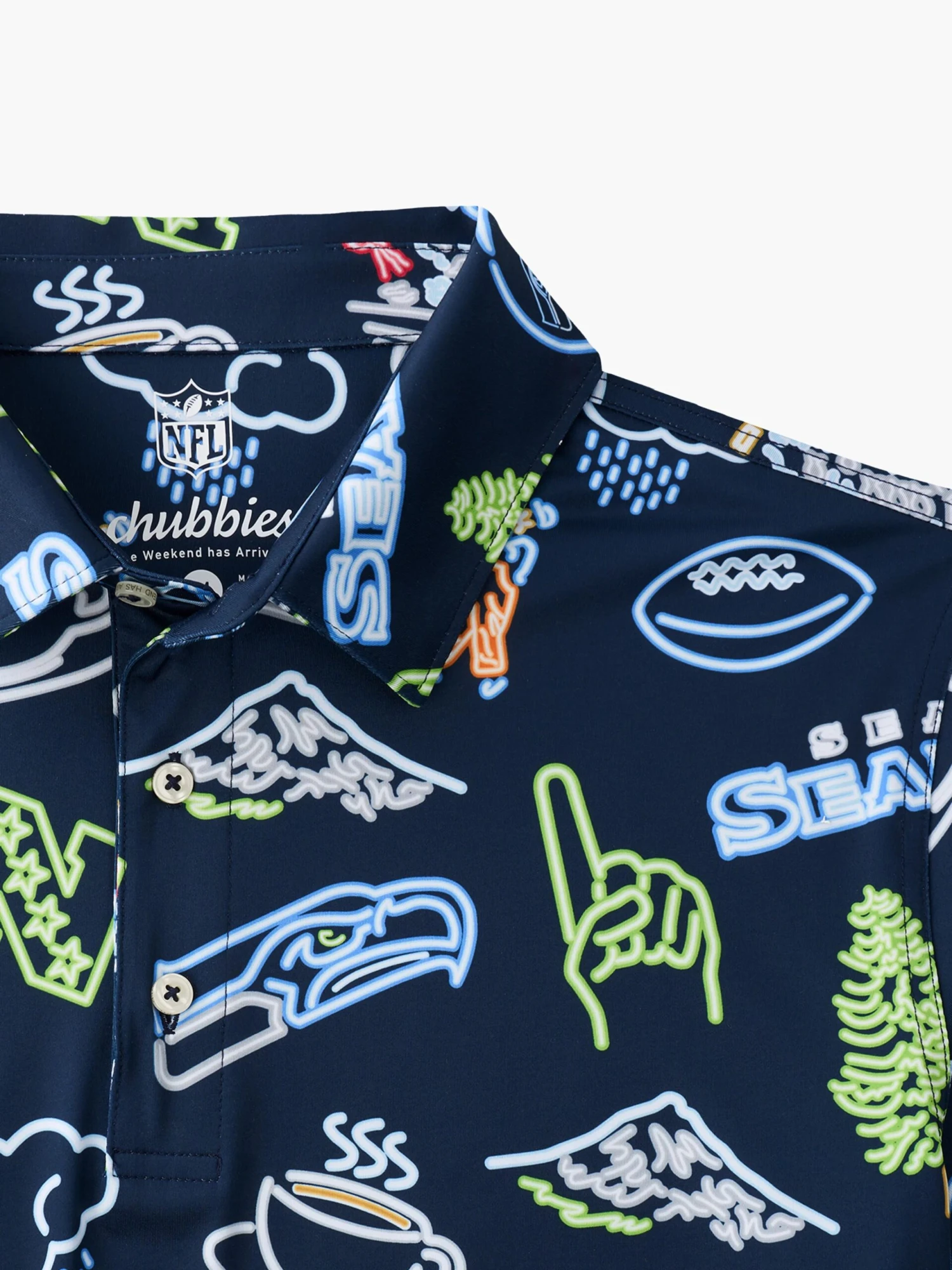 The Neon Seahawks (NFL Performance Polo) 2 The Neon Seahawks (NFL Performance Polo) - Image 2